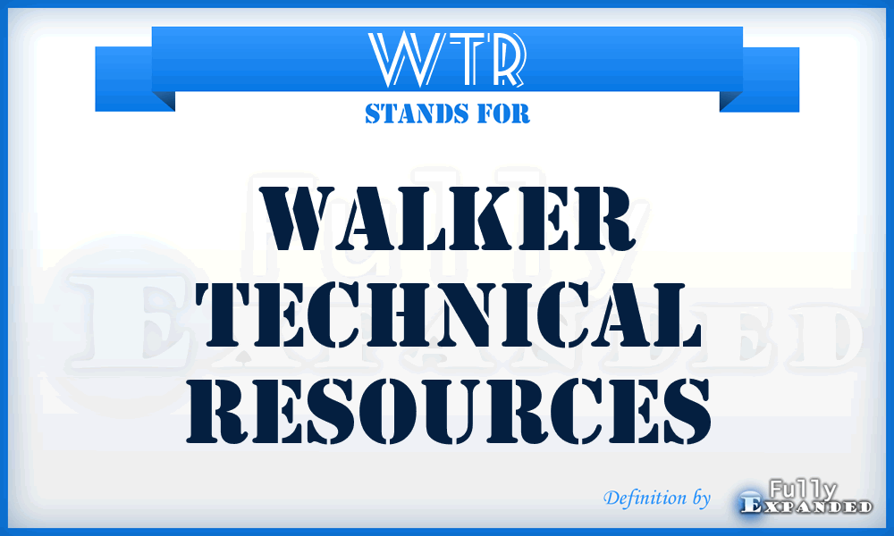WTR - Walker Technical Resources