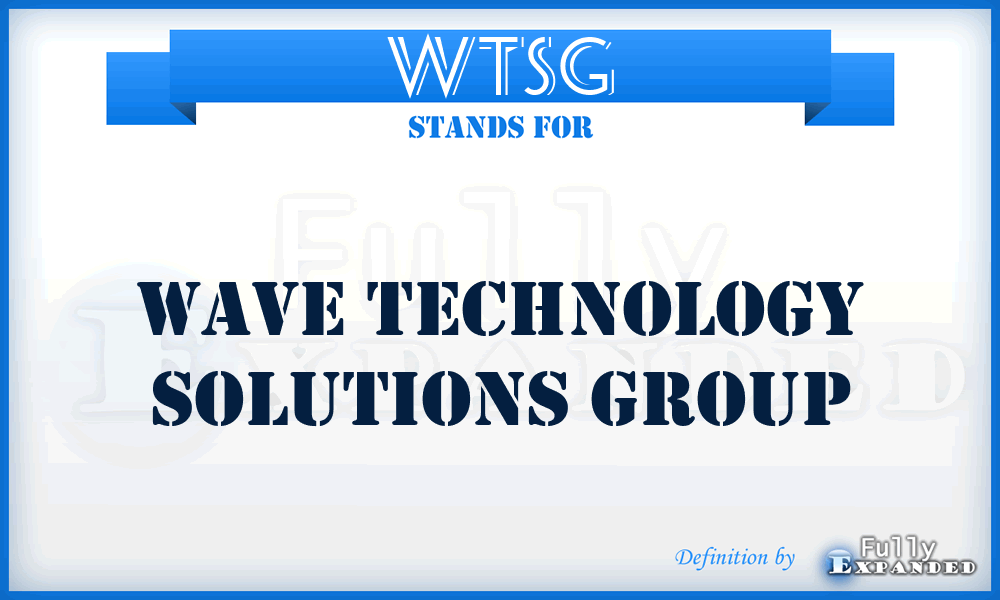 WTSG - Wave Technology Solutions Group