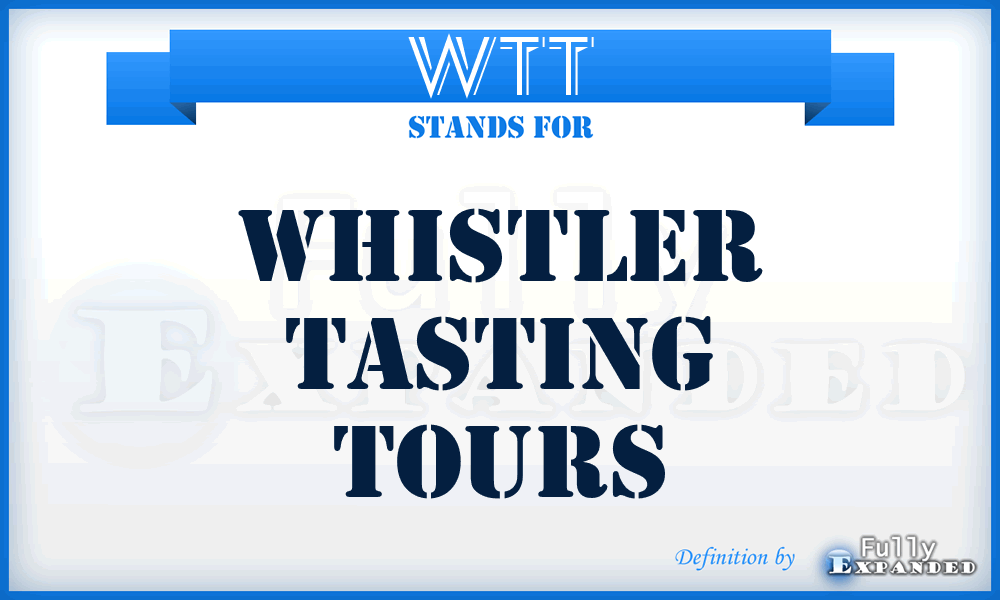 WTT - Whistler Tasting Tours