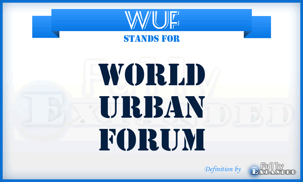 WUF - World Urban Forum