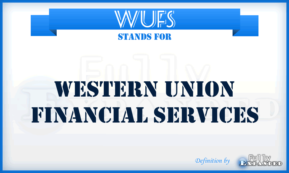 WUFS - Western Union Financial Services
