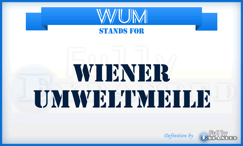 WUM - Wiener UmweltMeile