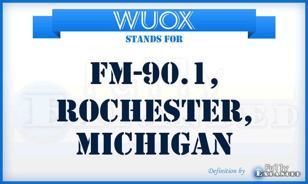 WUOX - FM-90.1, Rochester, Michigan