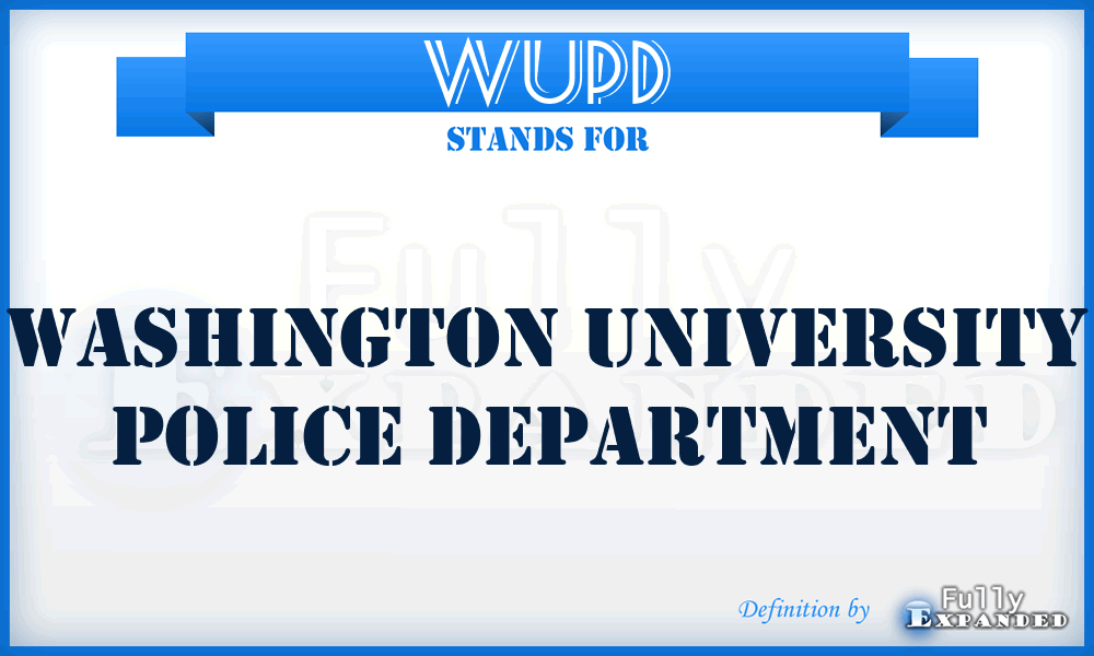 WUPD - Washington University Police Department