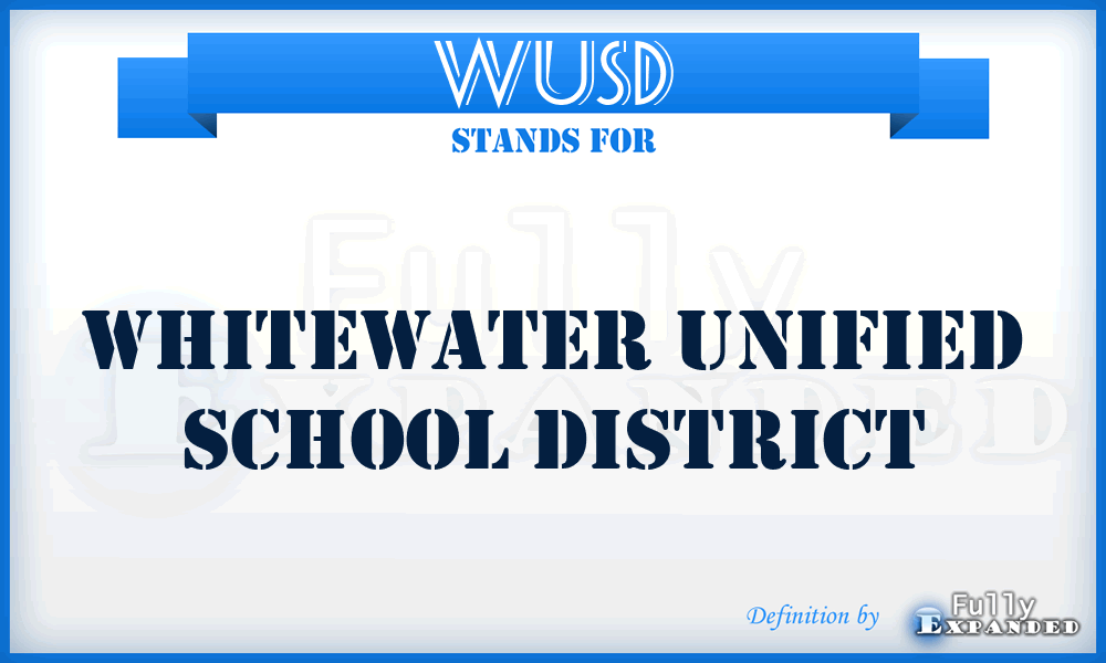 WUSD - Whitewater Unified School District