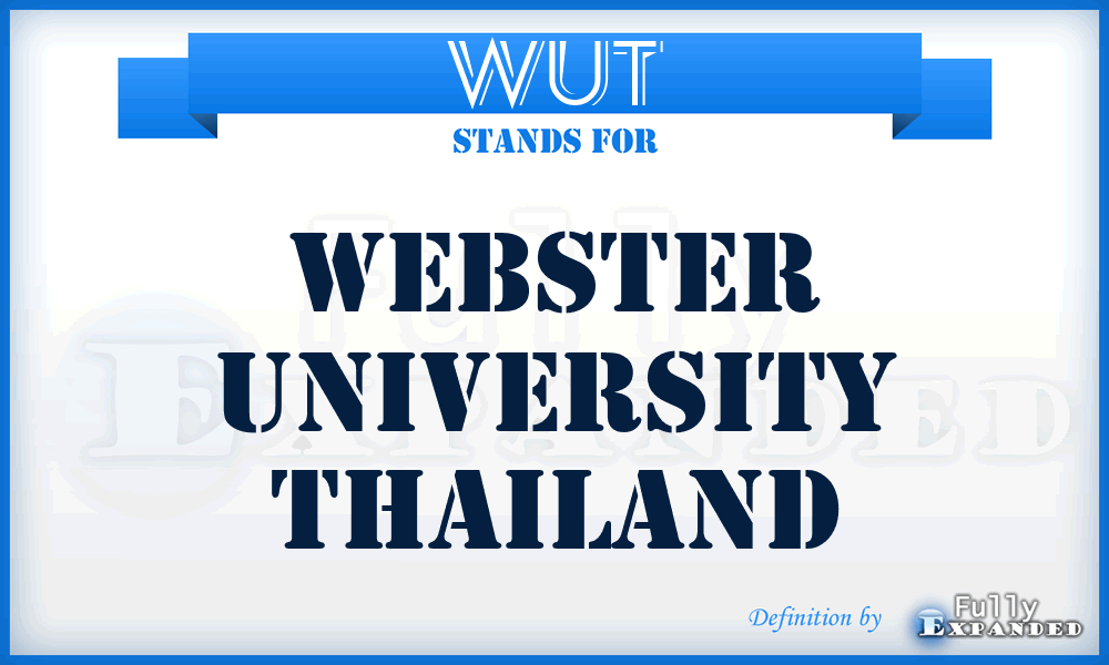 WUT - Webster University Thailand