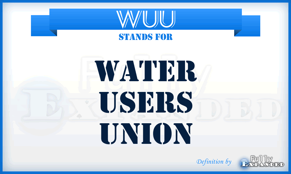 WUU - Water Users Union