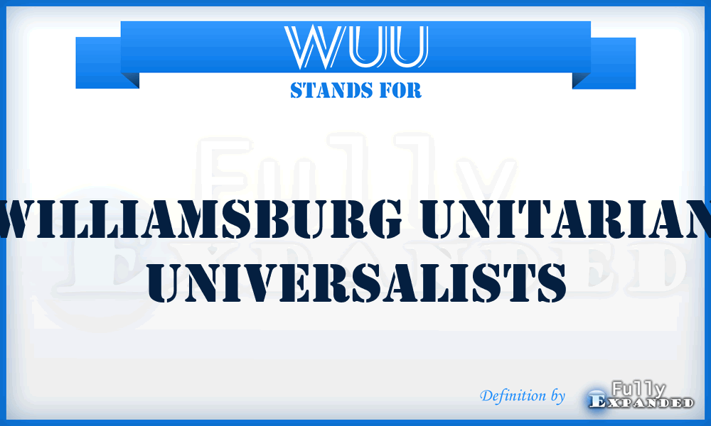 WUU - Williamsburg Unitarian Universalists
