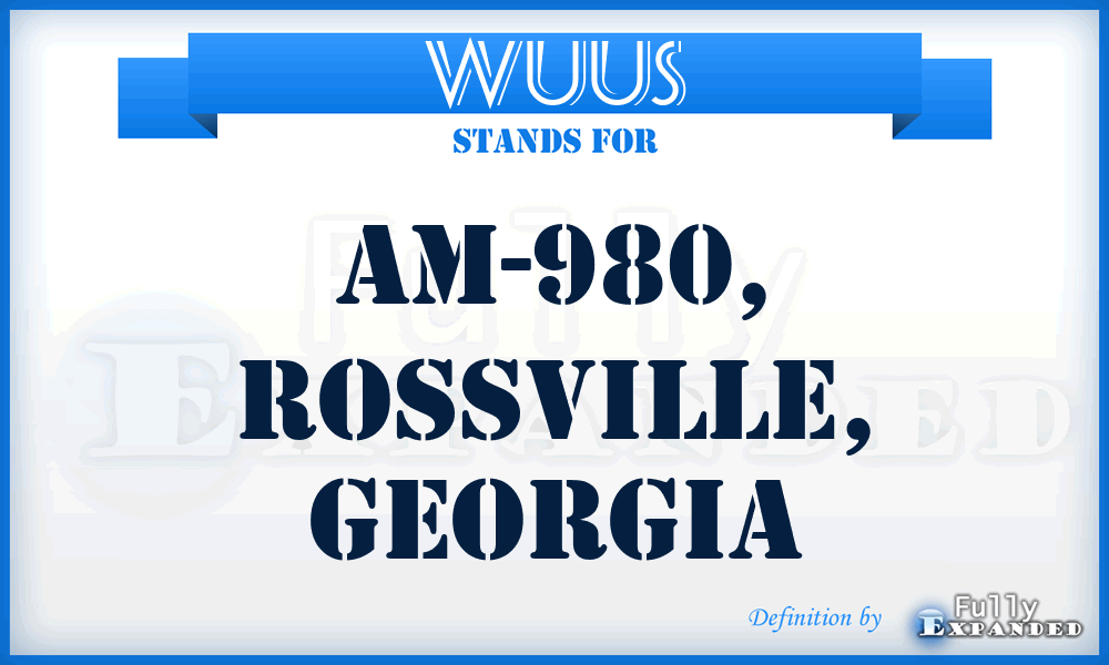 WUUS - AM-980, ROSSVILLE, Georgia