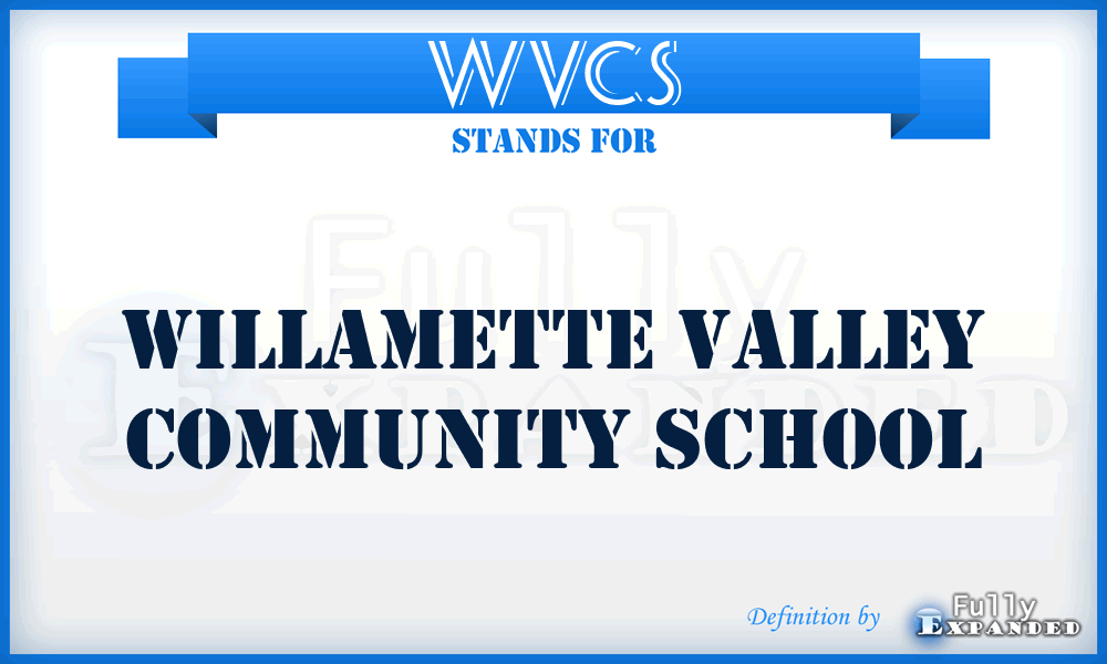 WVCS - Willamette Valley Community School