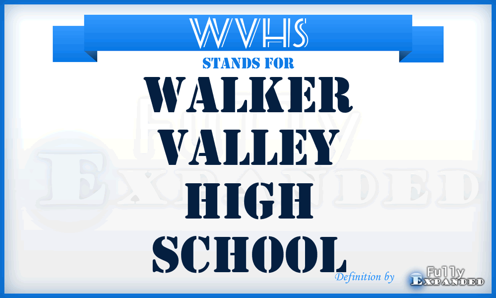 WVHS - Walker Valley High School