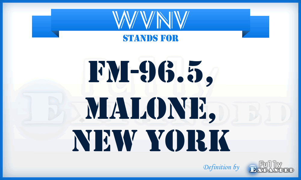 WVNV - FM-96.5, Malone, New York
