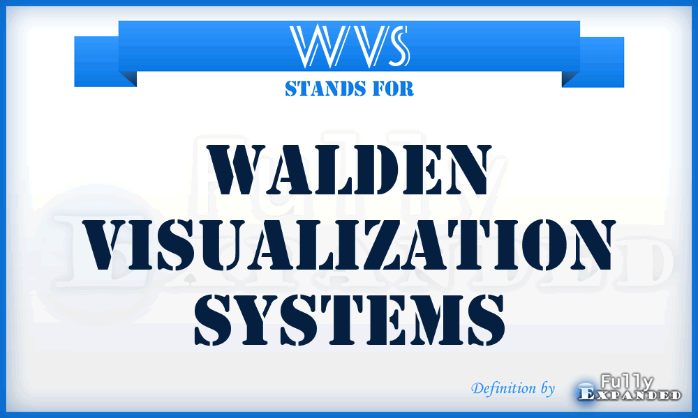 WVS - Walden Visualization Systems