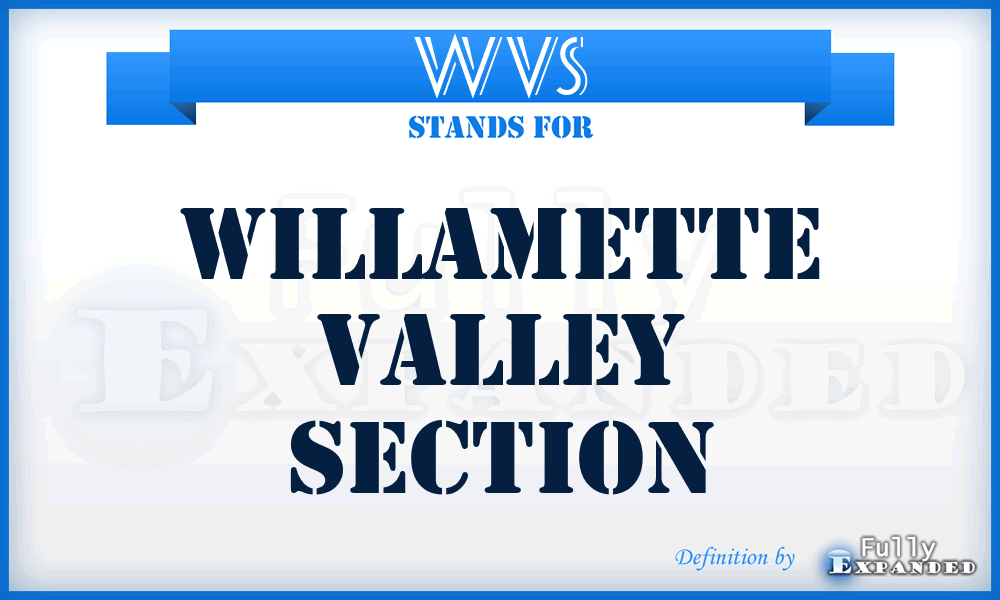 WVS - Willamette Valley Section