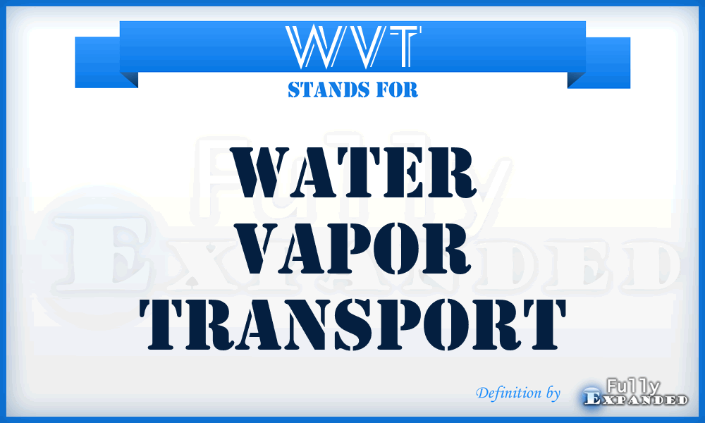 WVT - Water Vapor Transport