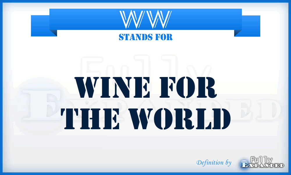 WW - Wine for the World