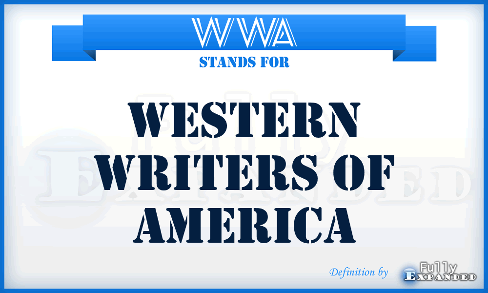 WWA - Western Writers of America