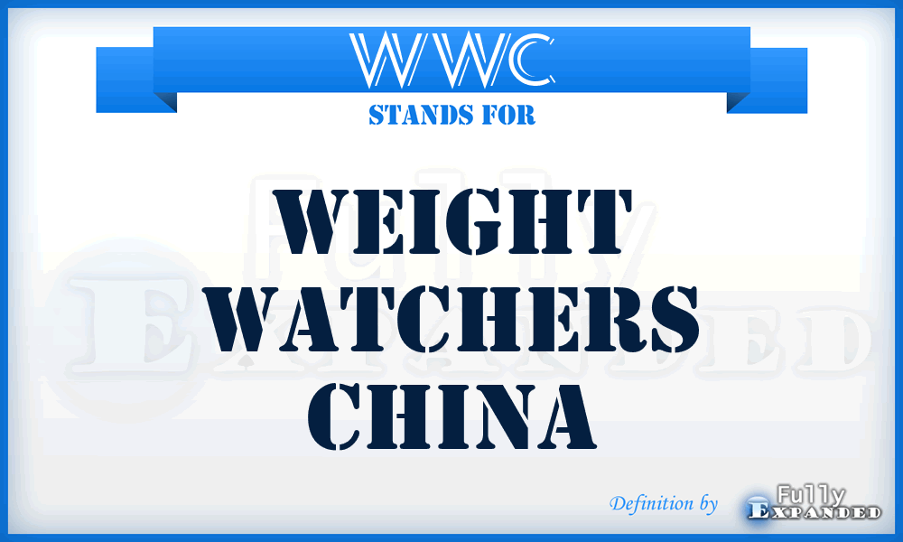 WWC - Weight Watchers China