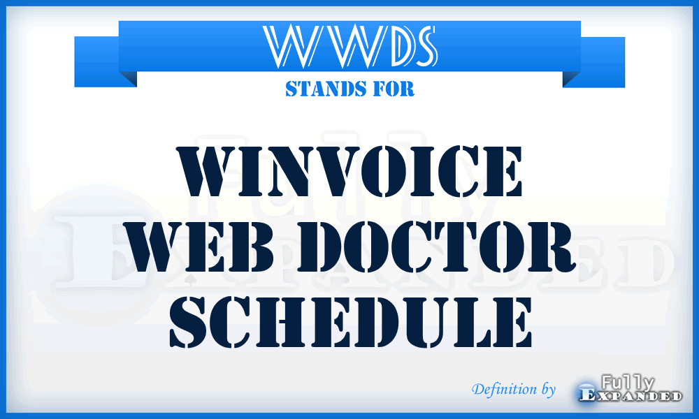 WWDS - WinVoice Web Doctor Schedule