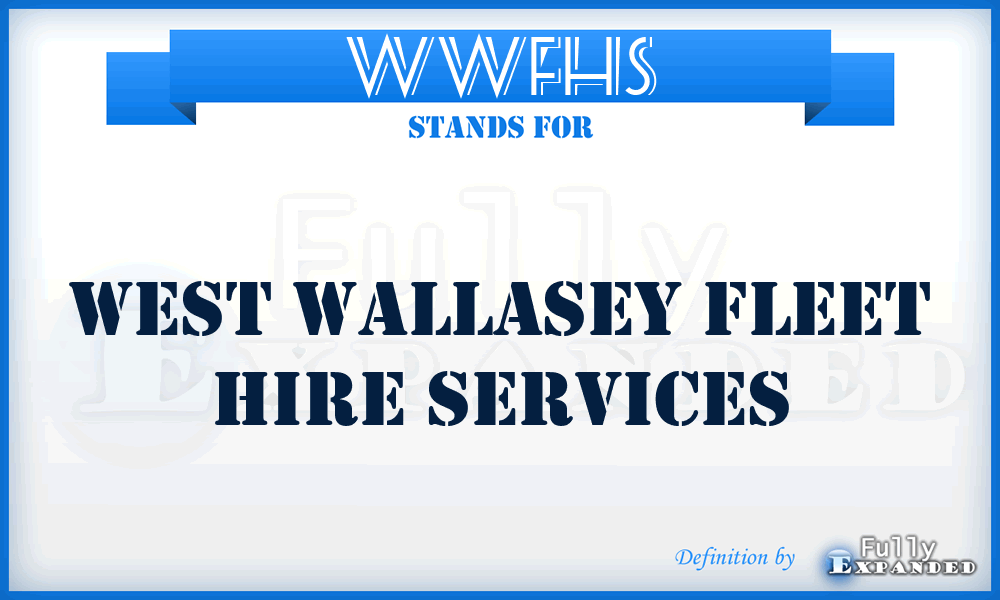 WWFHS - West Wallasey Fleet Hire Services