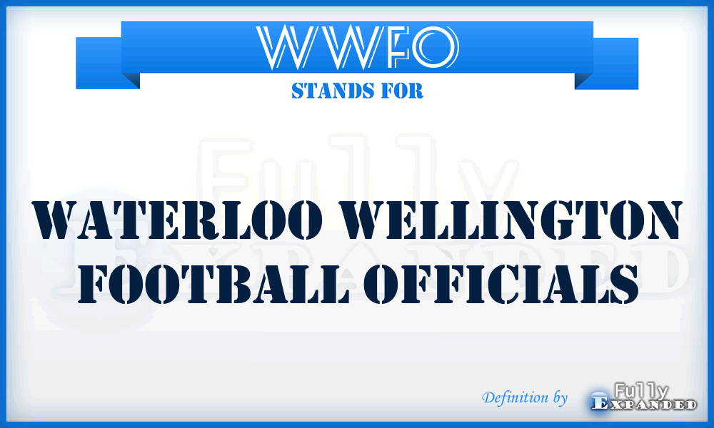 WWFO - Waterloo Wellington Football Officials