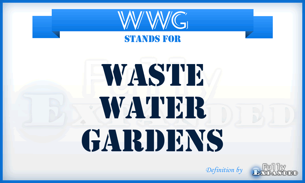 WWG - Waste Water Gardens