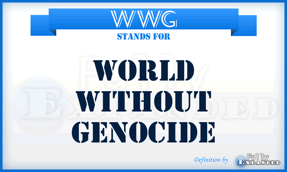 WWG - World Without Genocide