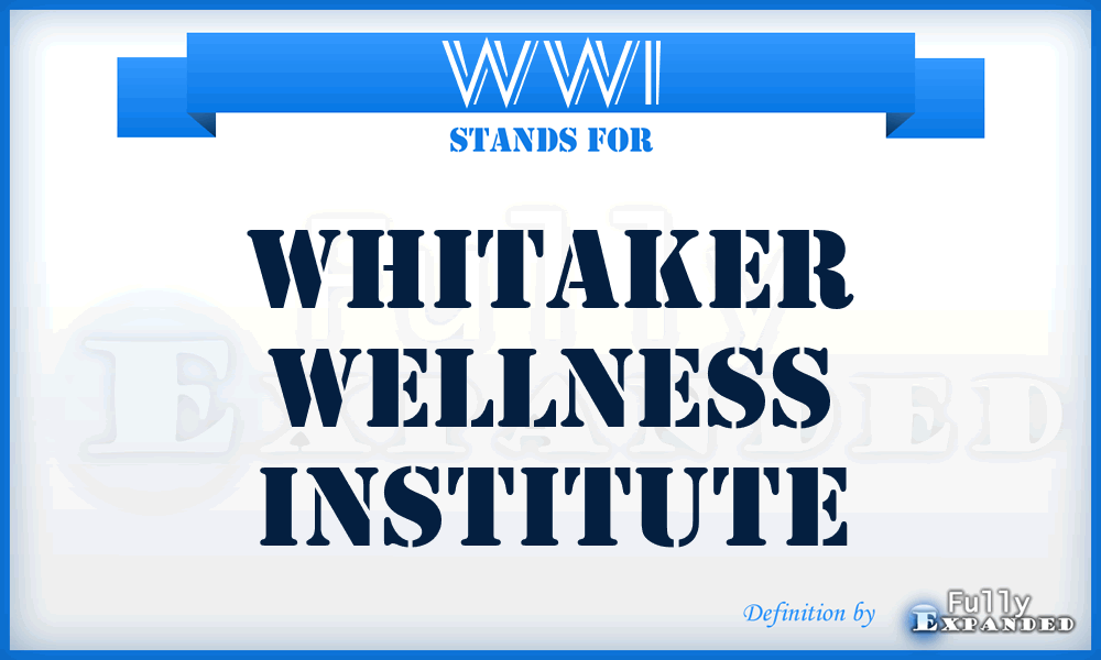 WWI - Whitaker Wellness Institute