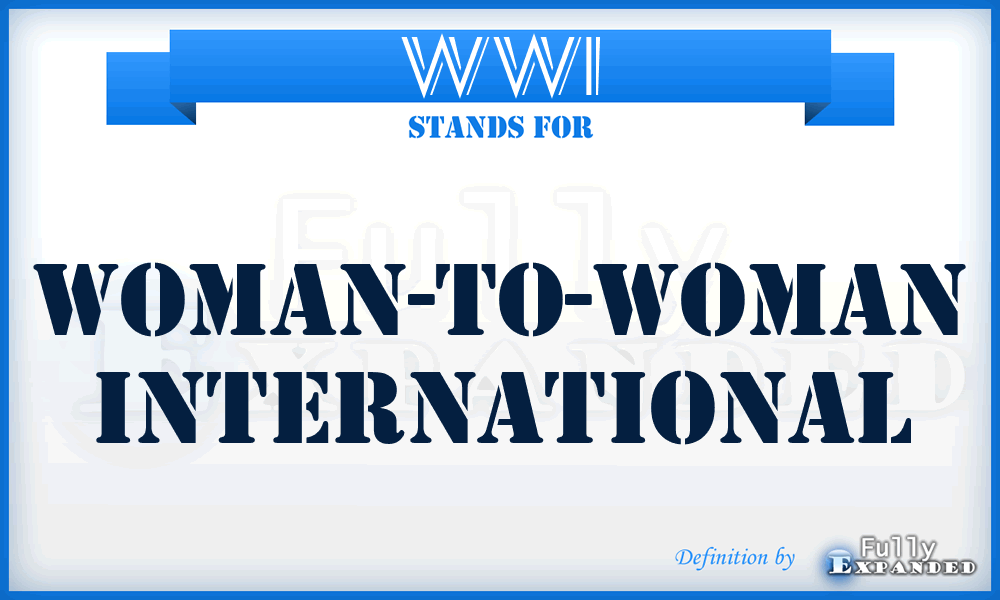 WWI - Woman-to-Woman International