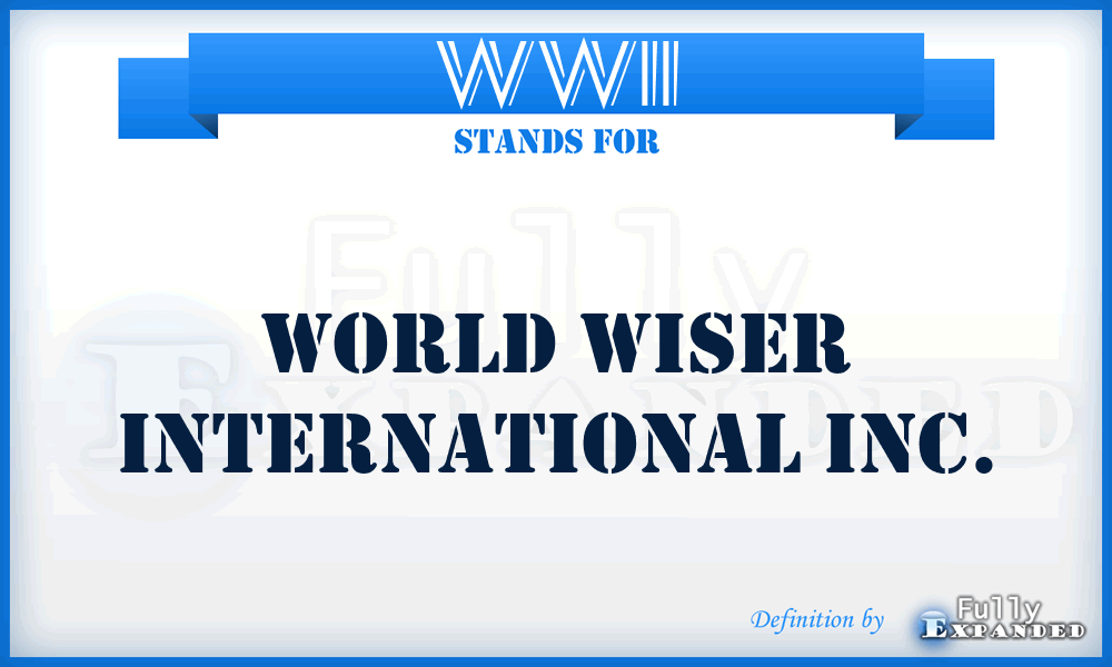 WWII - World Wiser International Inc.