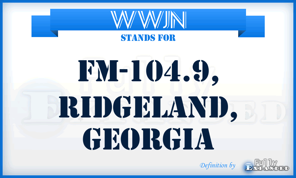 WWJN - FM-104.9, Ridgeland, Georgia