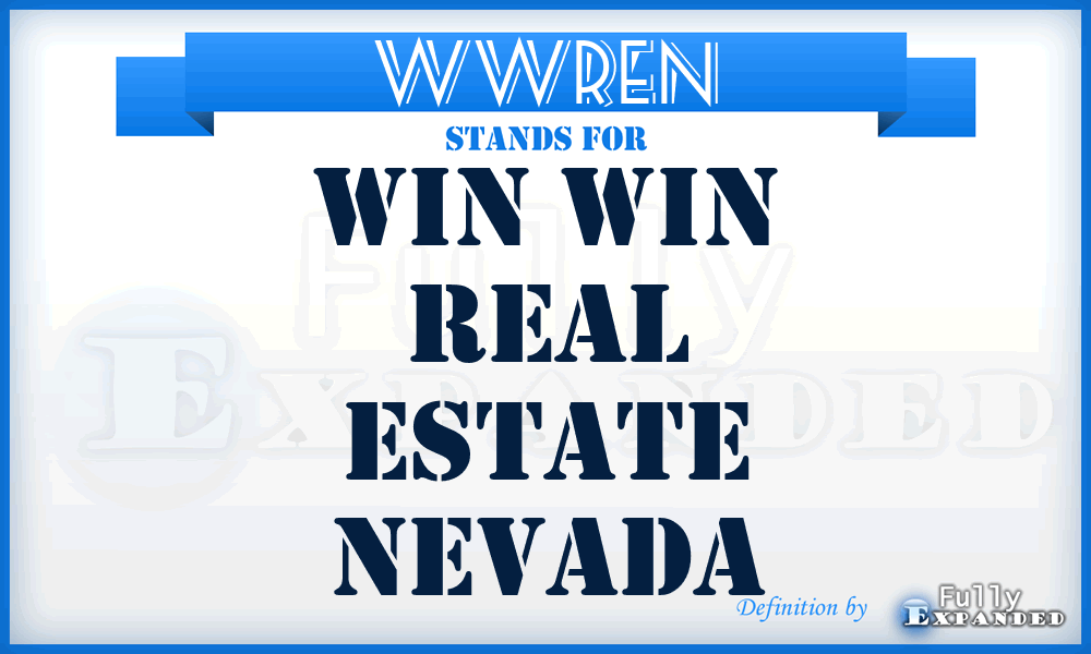 WWREN - Win Win Real Estate Nevada