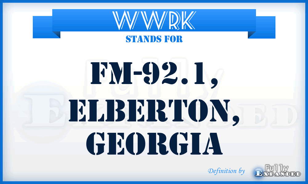 WWRK - FM-92.1, Elberton, Georgia