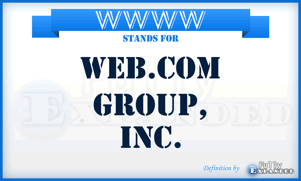 WWWW - Web.com Group, Inc.