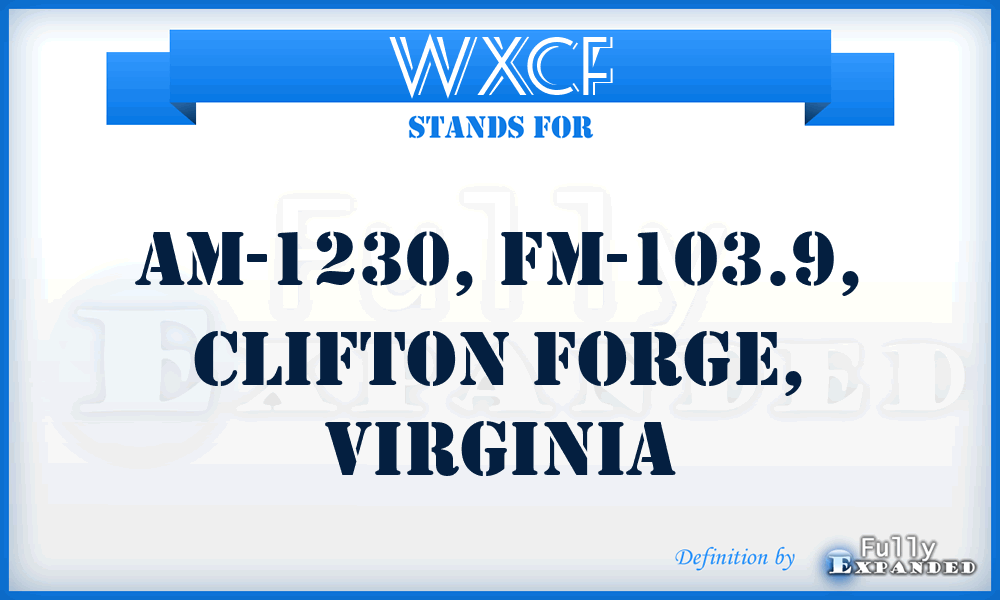 WXCF - AM-1230, FM-103.9, Clifton Forge, Virginia