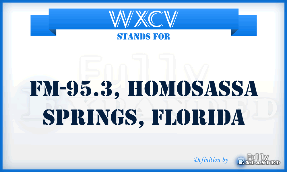 WXCV - FM-95.3, Homosassa Springs, Florida