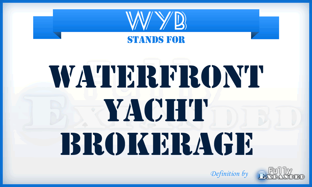 WYB - Waterfront Yacht Brokerage