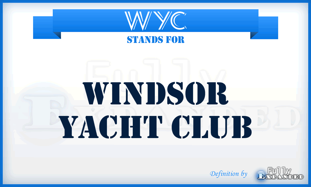 WYC - Windsor Yacht Club