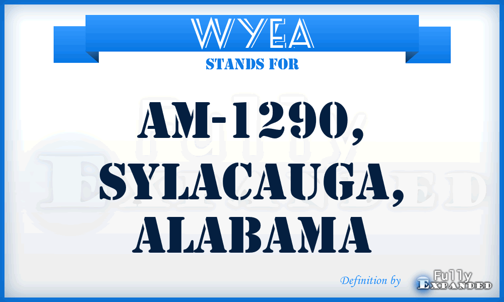 WYEA - AM-1290, Sylacauga, Alabama