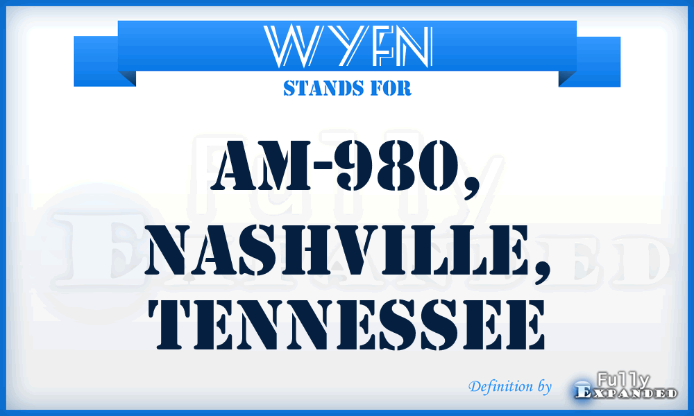 WYFN - AM-980, NASHVILLE, Tennessee