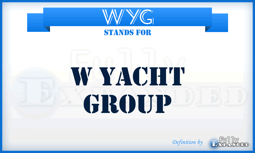 WYG - W Yacht Group