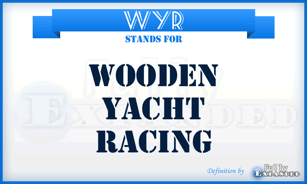 WYR - Wooden Yacht Racing