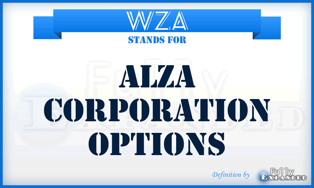 WZA - ALZA Corporation options
