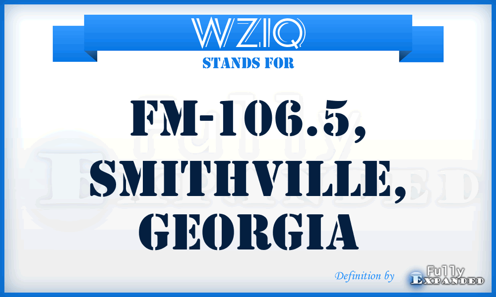 WZIQ - FM-106.5, SMITHVILLE, Georgia