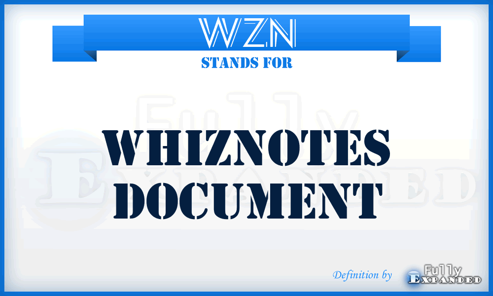 WZN - WhizNotes Document