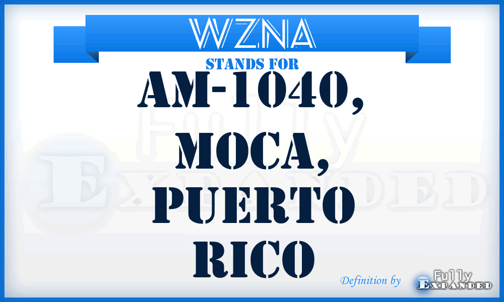 WZNA - AM-1040, MOCA, Puerto Rico