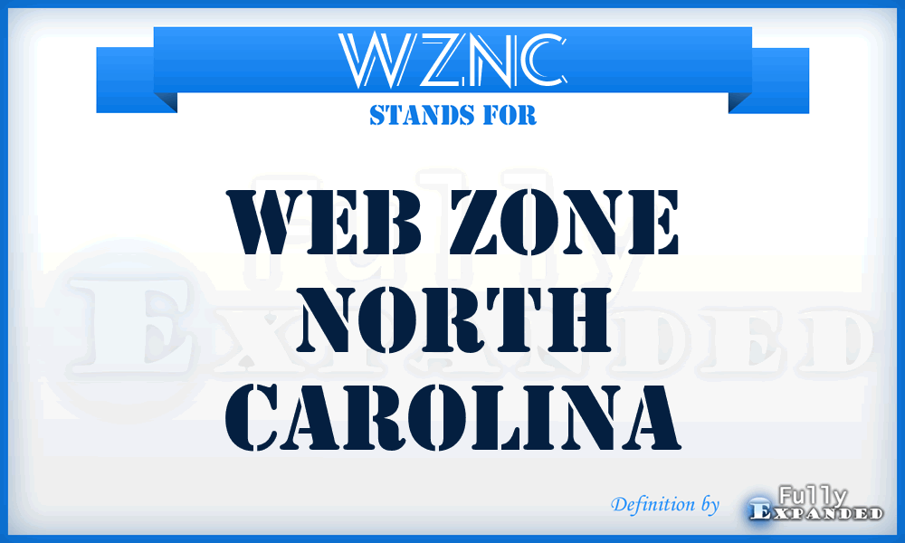 WZNC - Web Zone North Carolina