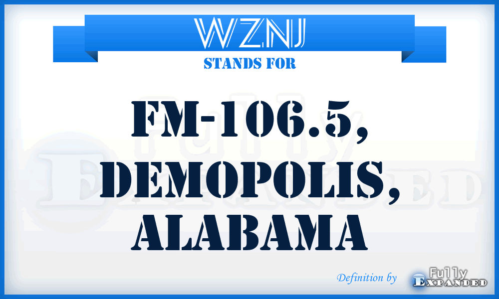 WZNJ - FM-106.5, Demopolis, Alabama