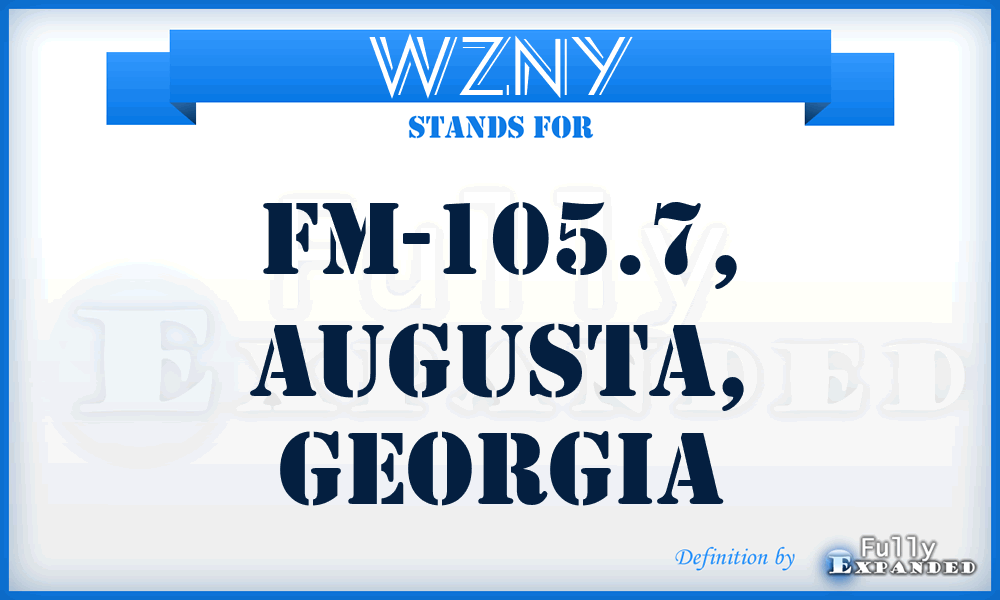 WZNY - FM-105.7, Augusta, Georgia