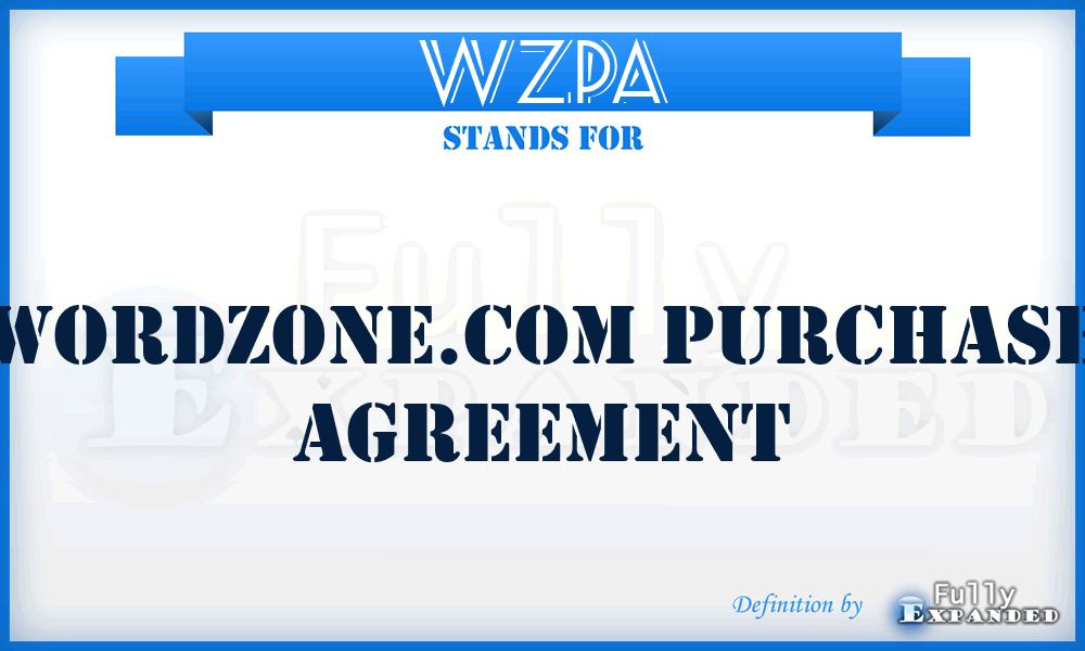 WZPA - Wordzone.com Purchase Agreement